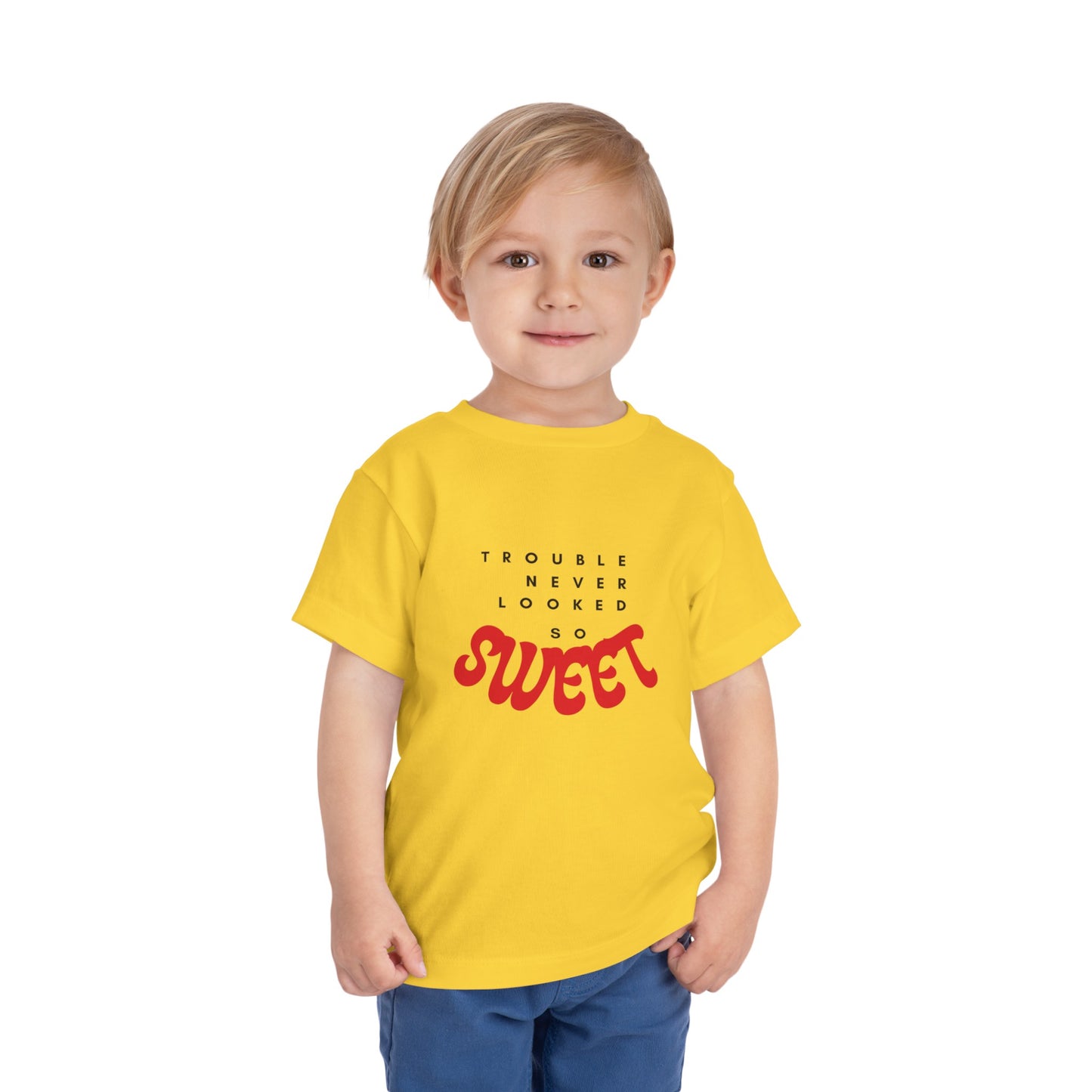 TROUBLE NEVER LOOKED SO SWEET Toddler Short Sleeve Tee