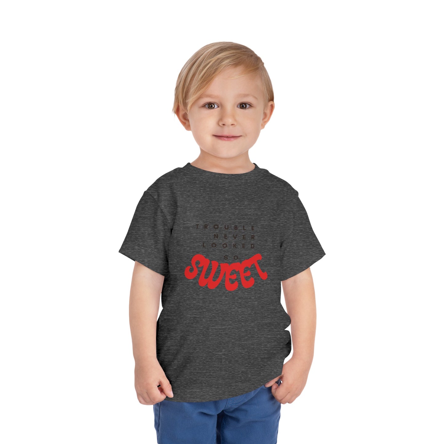 TROUBLE NEVER LOOKED SO SWEET Toddler Short Sleeve Tee