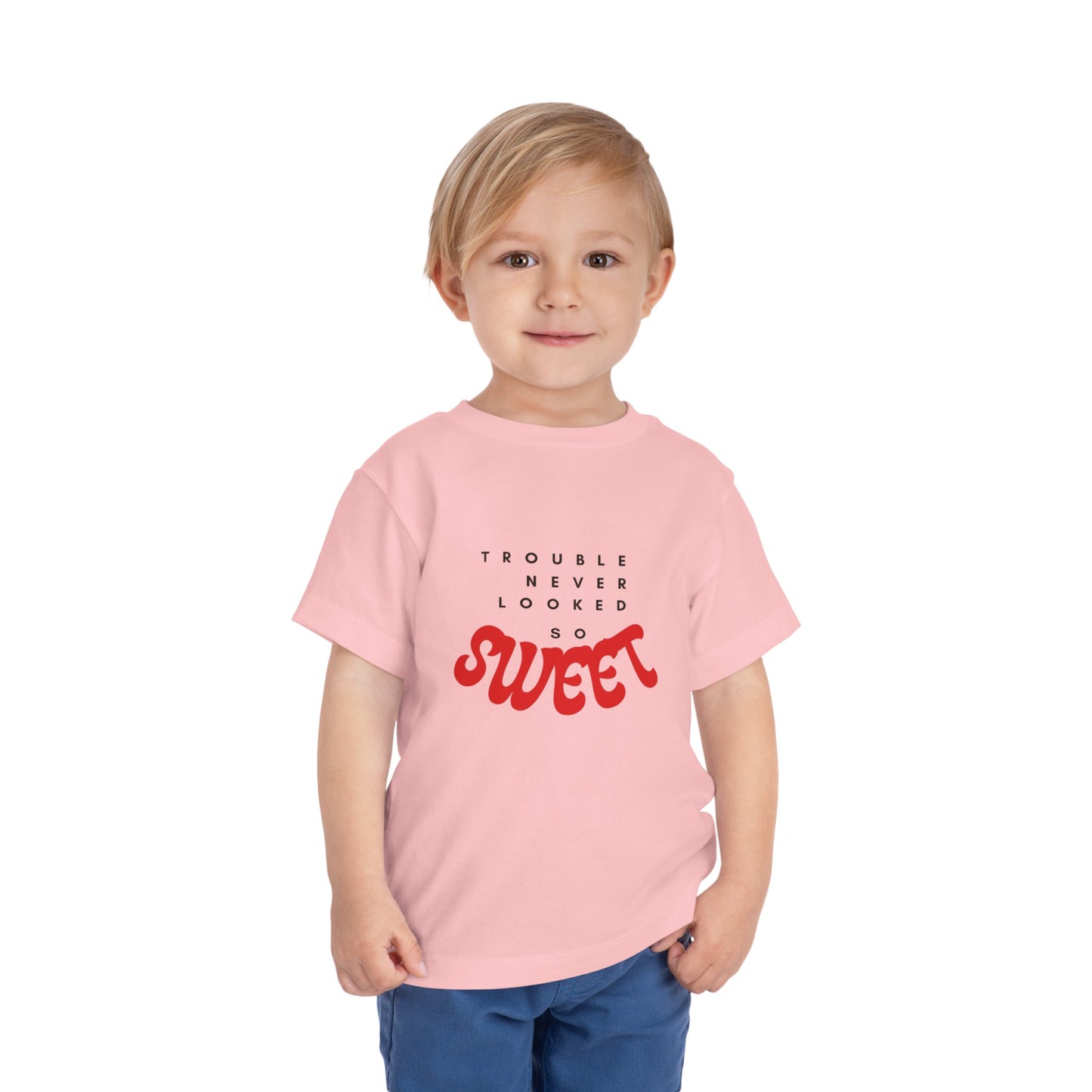 TROUBLE NEVER LOOKED SO SWEET Toddler Short Sleeve Tee