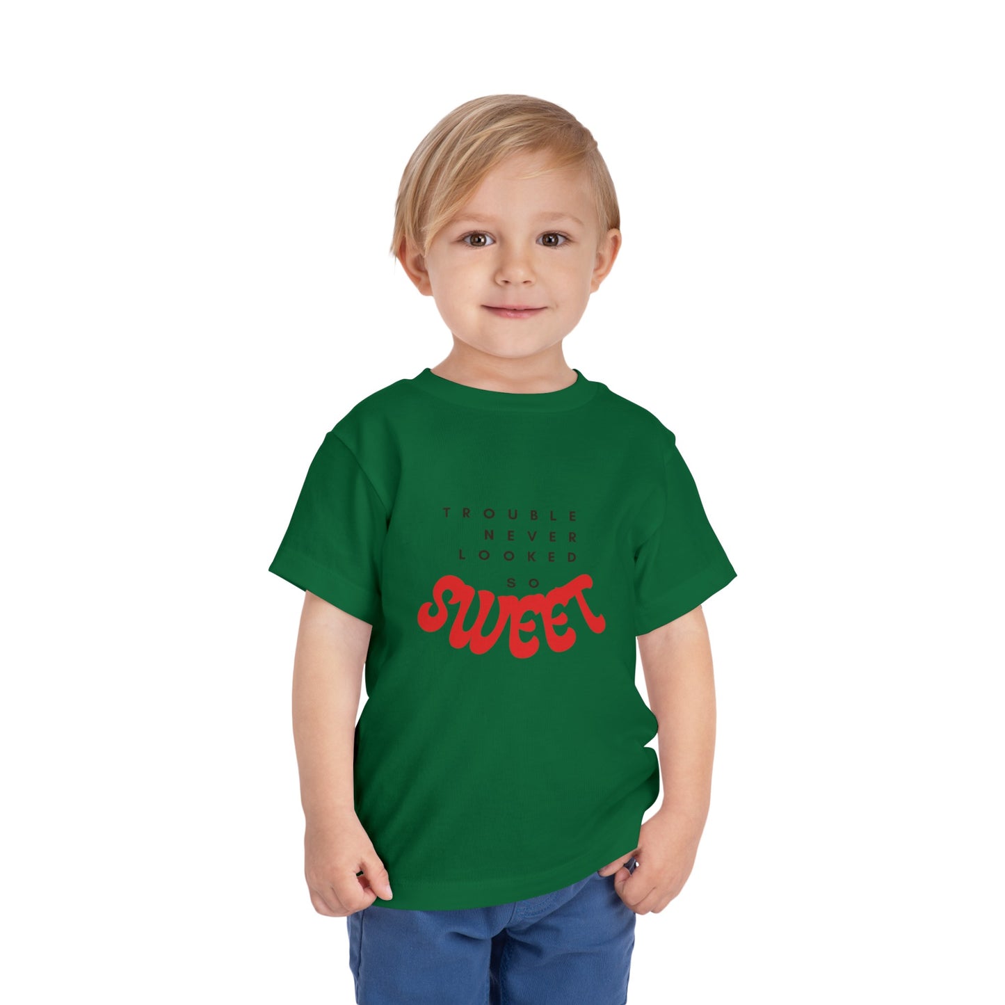 TROUBLE NEVER LOOKED SO SWEET Toddler Short Sleeve Tee