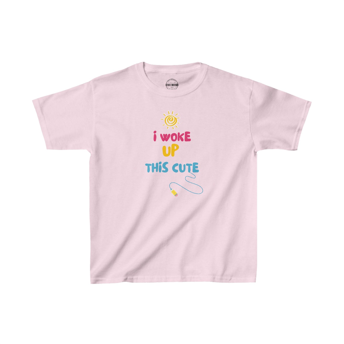 I WOKE UP THIS CUTE Kids Heavy Cotton™ Tee