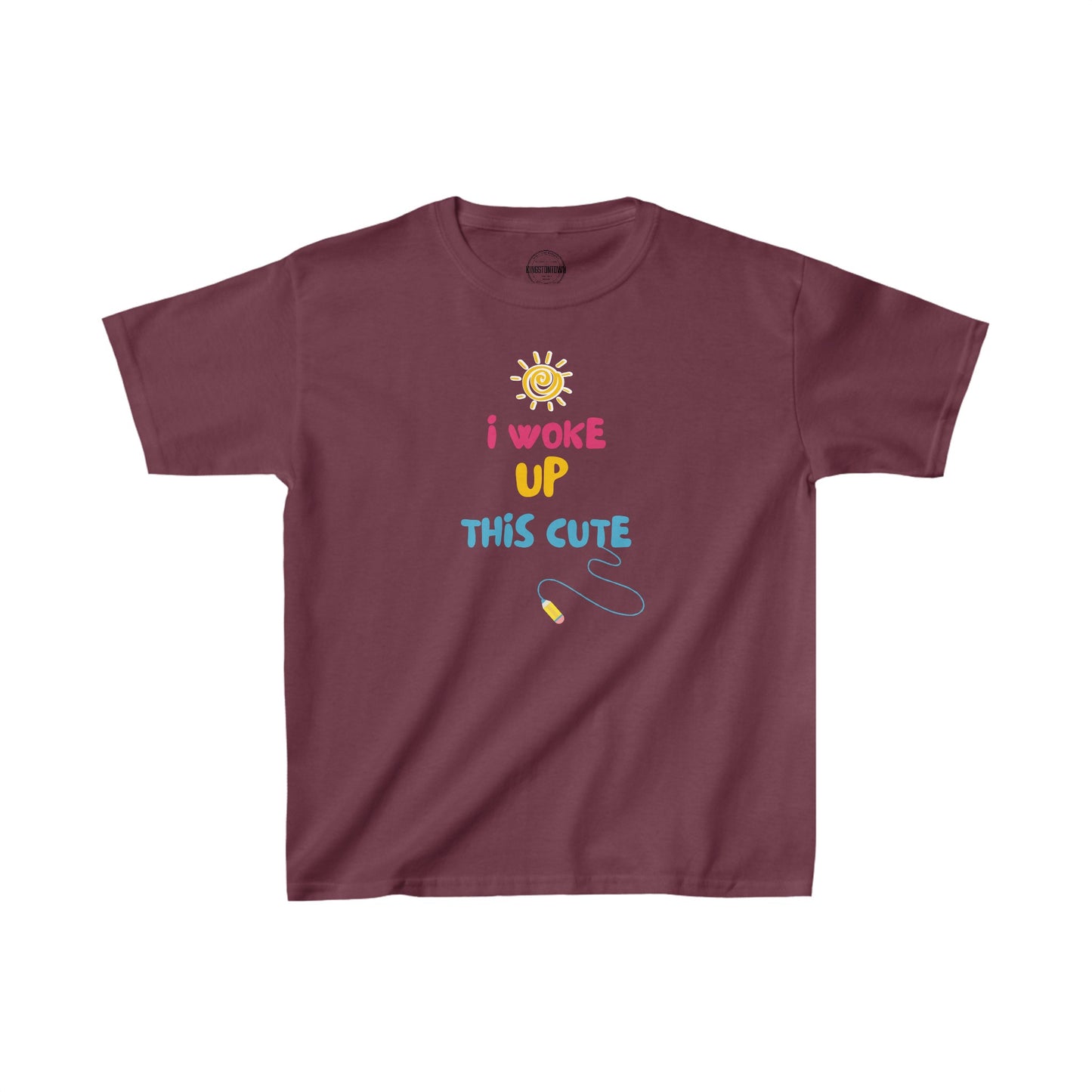 I WOKE UP THIS CUTE Kids Heavy Cotton™ Tee