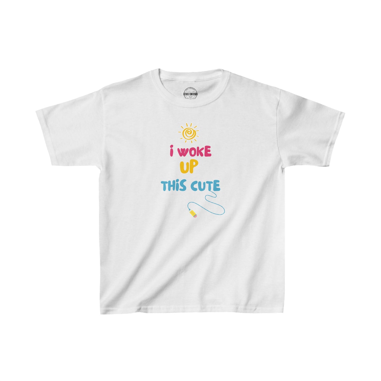 I WOKE UP THIS CUTE Kids Heavy Cotton™ Tee