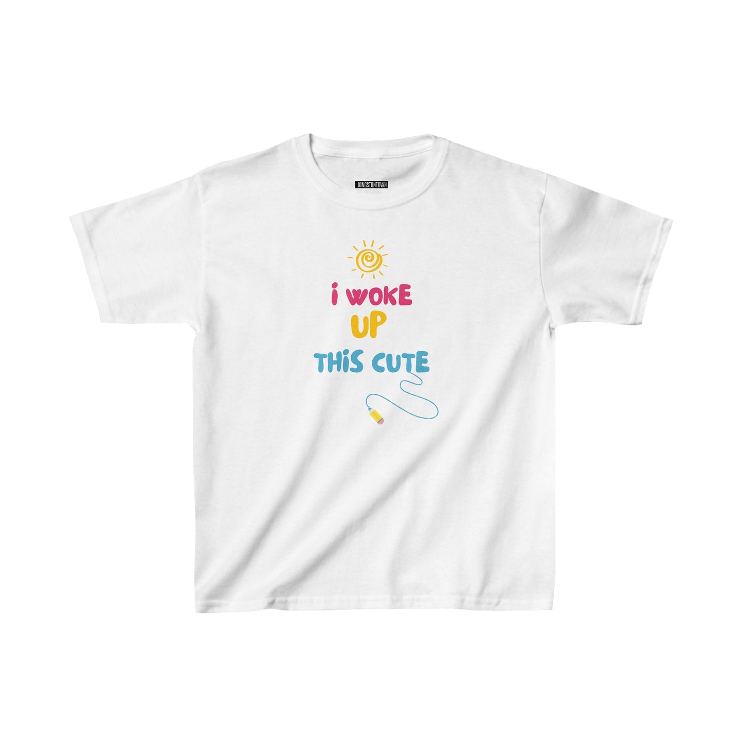 I WOKE UP THIS CUTE Kids Heavy Cotton™ Tee