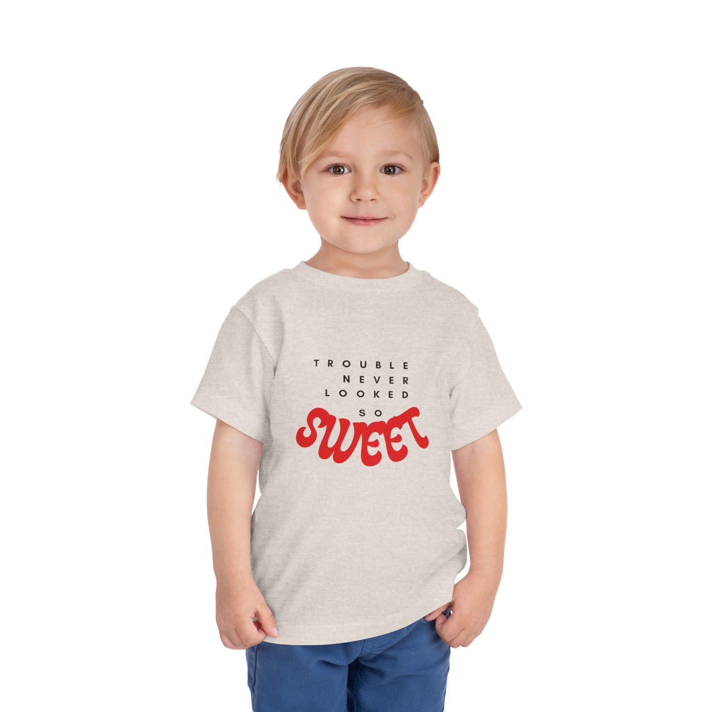 TROUBLE NEVER LOOKED SO SWEET Toddler Short Sleeve Tee