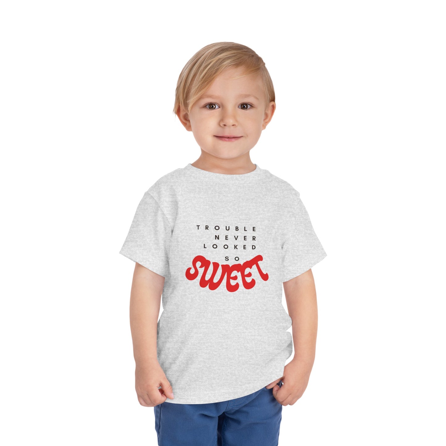 TROUBLE NEVER LOOKED SO SWEET Toddler Short Sleeve Tee