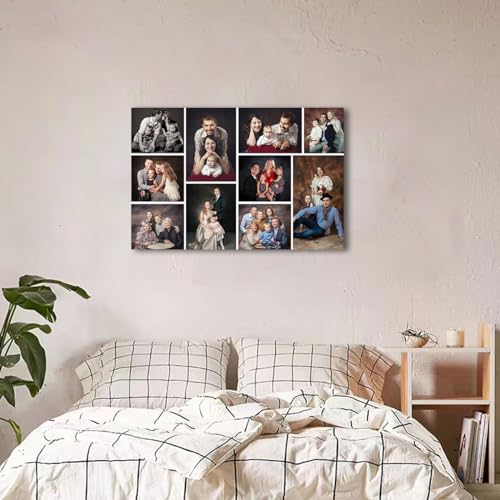 Collage Canvas Prints with Your Photos Custom Multi Image Collage Wall Art Personalized Collage Picture Canvas Framed For Home Decor (Collage Photo-14, 8.00" x 12.00")