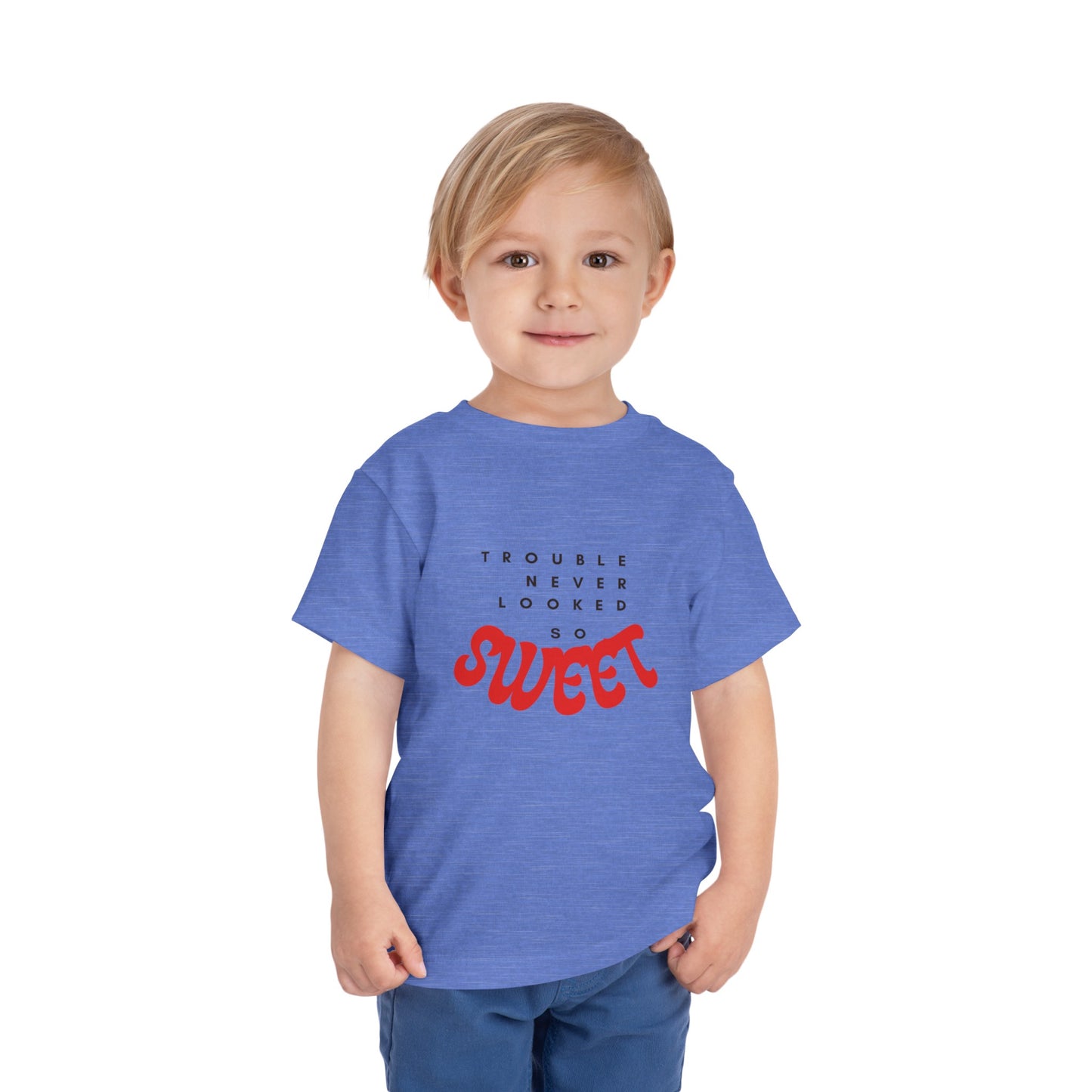 TROUBLE NEVER LOOKED SO SWEET Toddler Short Sleeve Tee