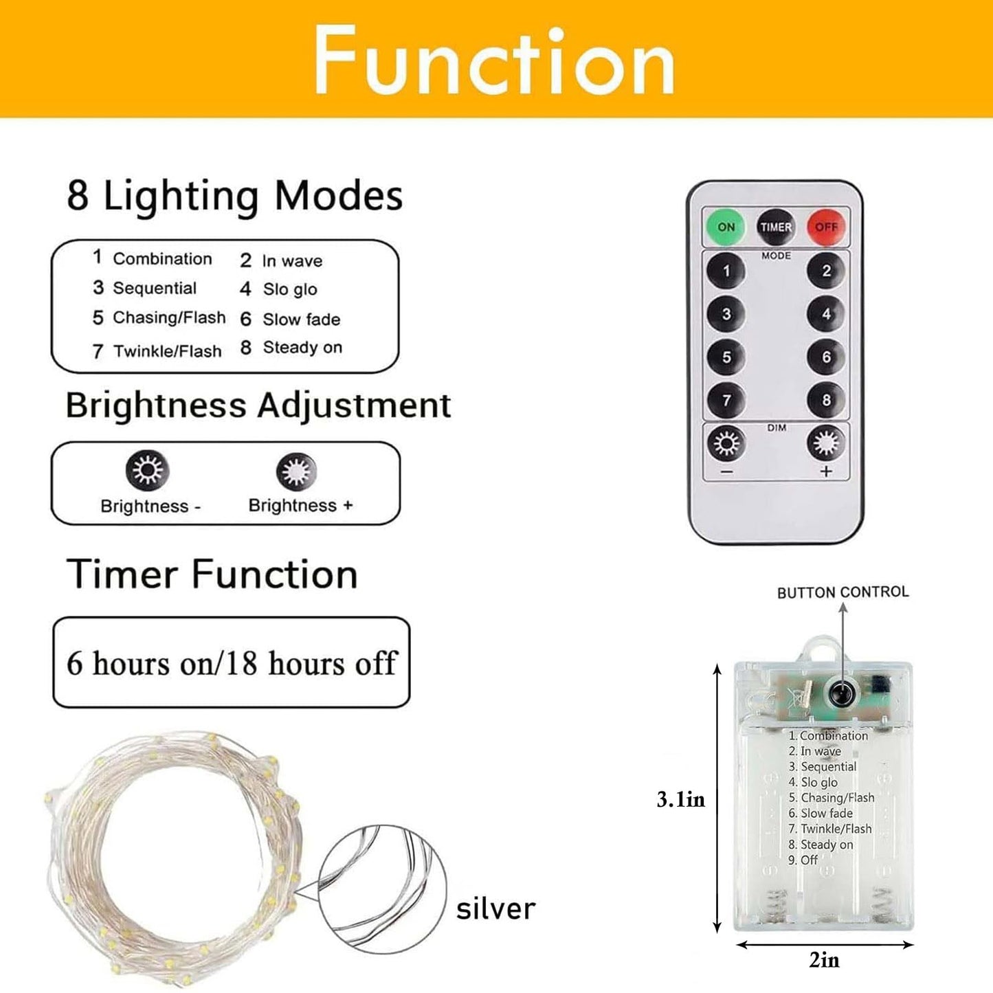 3-Pack 78FT 240 LED Fairy Lights Battery Operated with Timer & Remote, Waterproof Twinkle Lights Outdoor Indoor 8 Modes for Bedroom Centerpiece Patio Wedding Tree Mason Jar Party Christmas Decoration