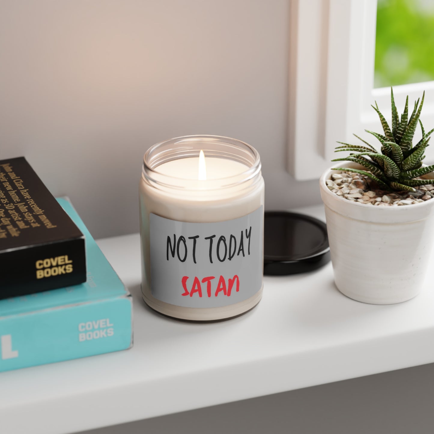 NOT TODAY Satan Scented Soy Candle, 9oz