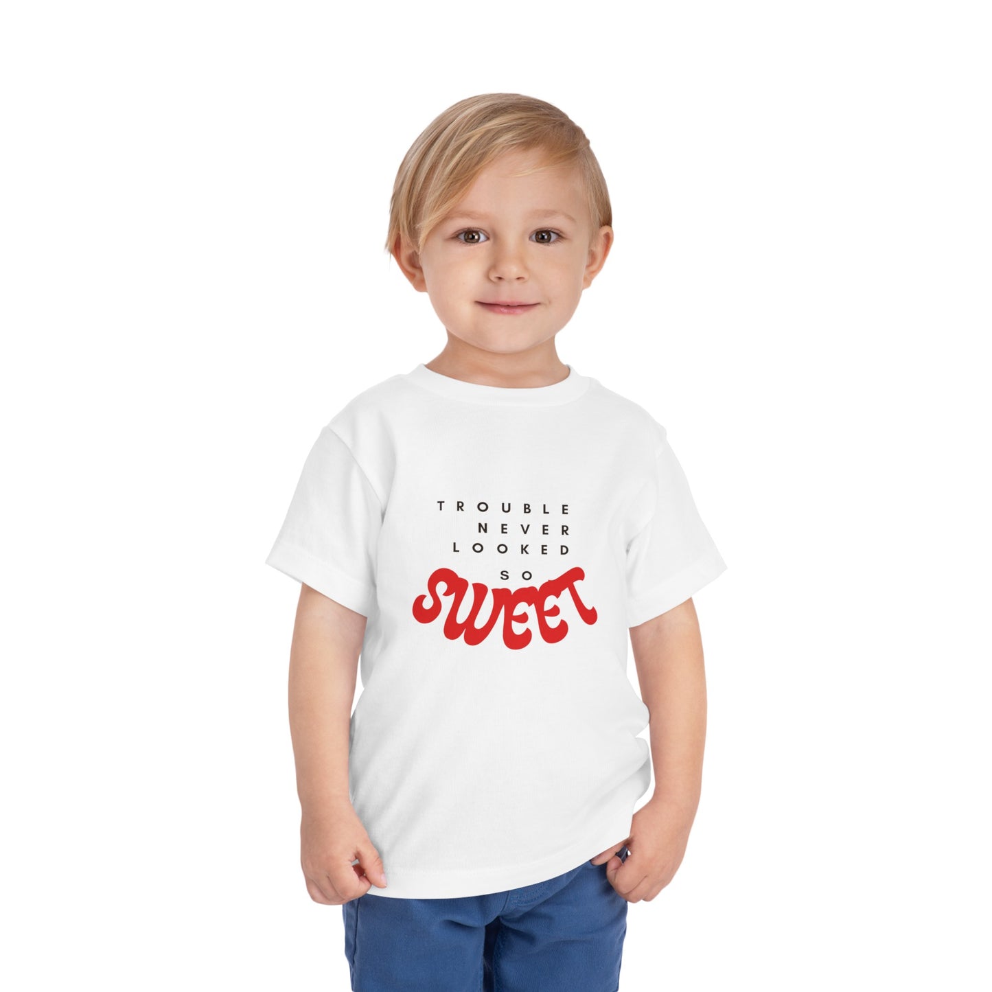 TROUBLE NEVER LOOKED SO SWEET Toddler Short Sleeve Tee